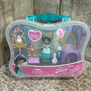 New Disney Princess Jasmine Little KingdomGolden Vanity Play Set  Snap-Ins